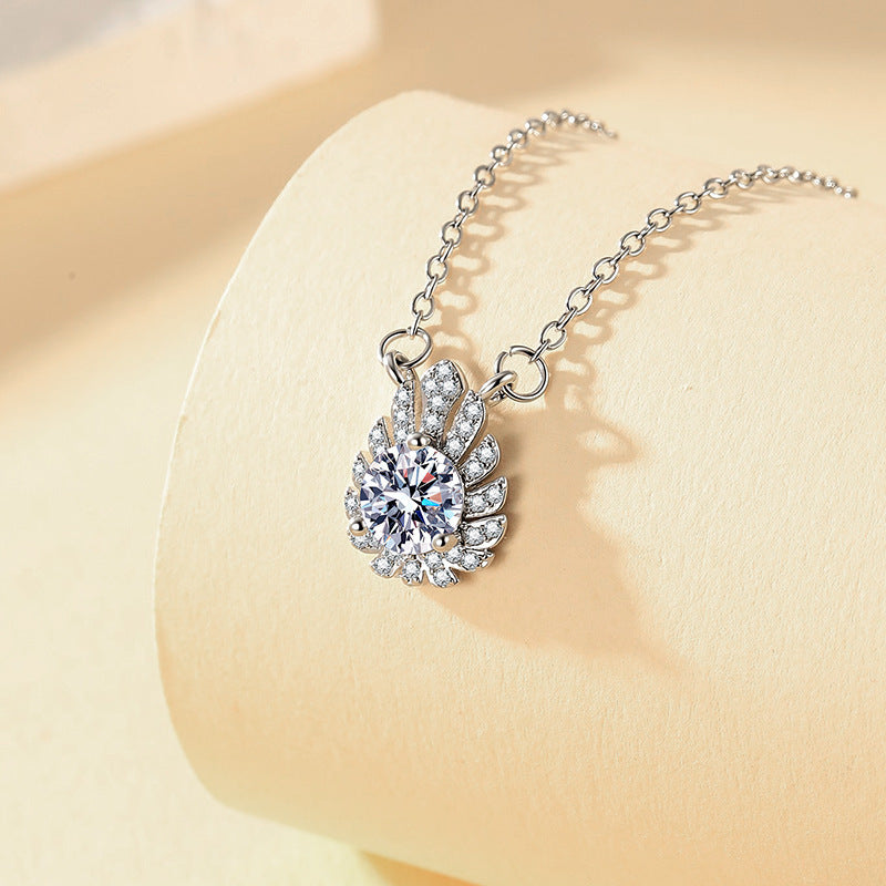 Water Droplets Necklace For Women In Electroplated Copper With Zircon Inlay And Cable Chain
