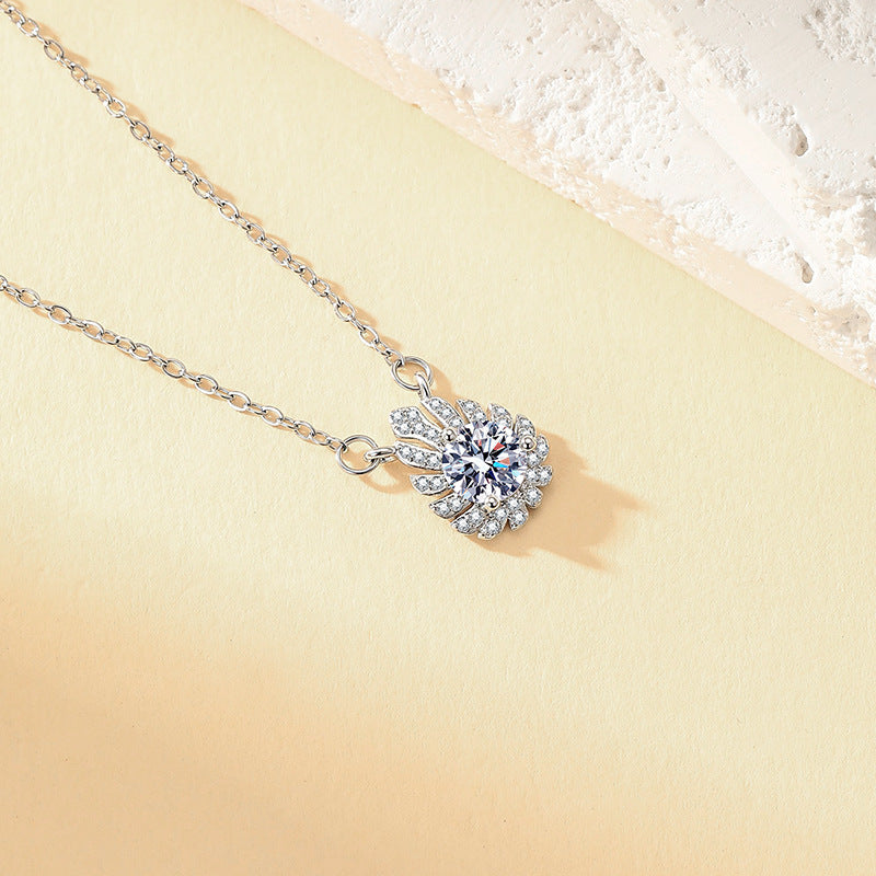 Water Droplets Necklace For Women In Electroplated Copper With Zircon Inlay And Cable Chain