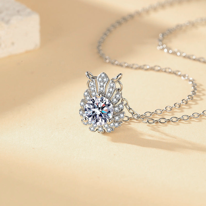Water Droplets Necklace For Women In Electroplated Copper With Zircon Inlay And Cable Chain