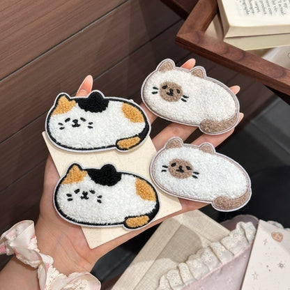 Cute Cat Fabric Bangs Stick For Women, 2 Pieces Set In Multicolor, Perfect For Spring And Summer