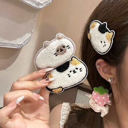 Cute Cat Fabric Bangs Stick For Women, 2 Pieces Set In Multicolor, Perfect For Spring And Summer