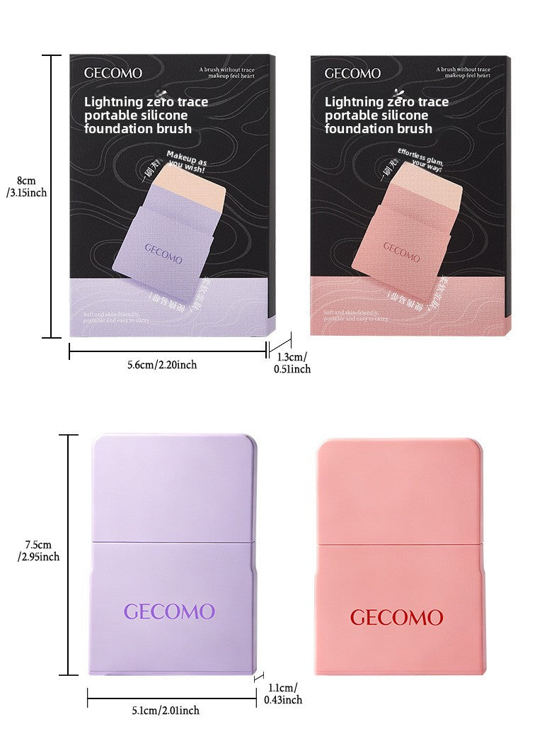 Purple Silica Gel Foundation Brush, 1 Piece Makeup Tool For Smooth And Even Application