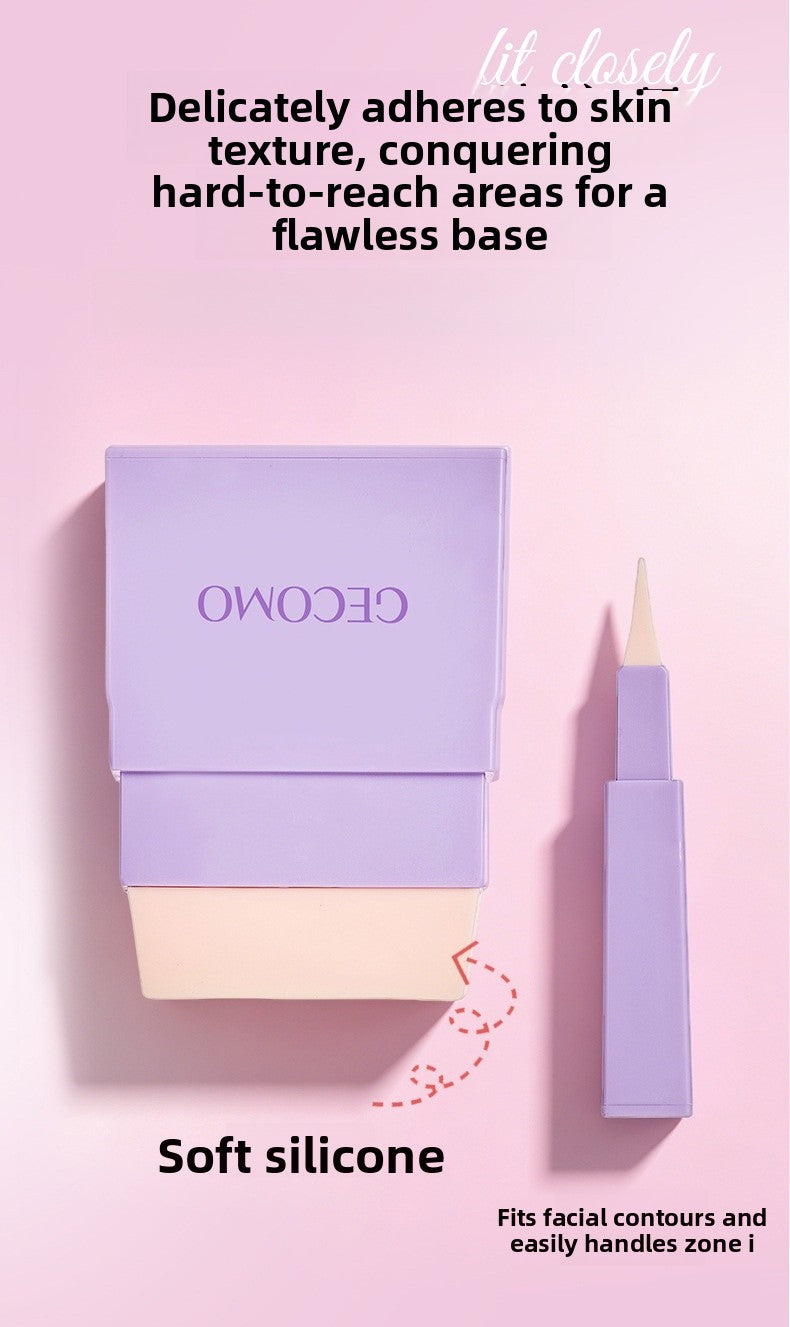 Purple Silica Gel Foundation Brush, 1 Piece Makeup Tool For Smooth And Even Application
