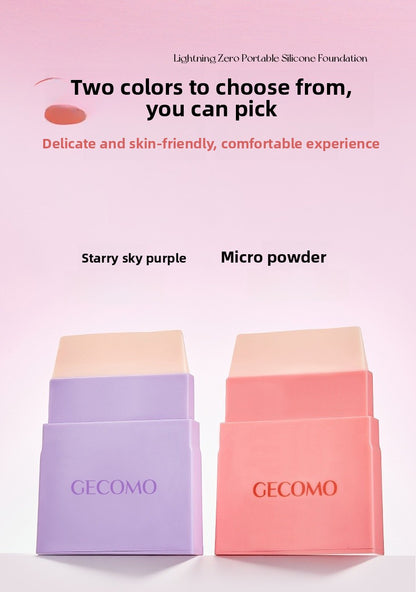 Purple Silica Gel Foundation Brush, 1 Piece Makeup Tool For Smooth And Even Application