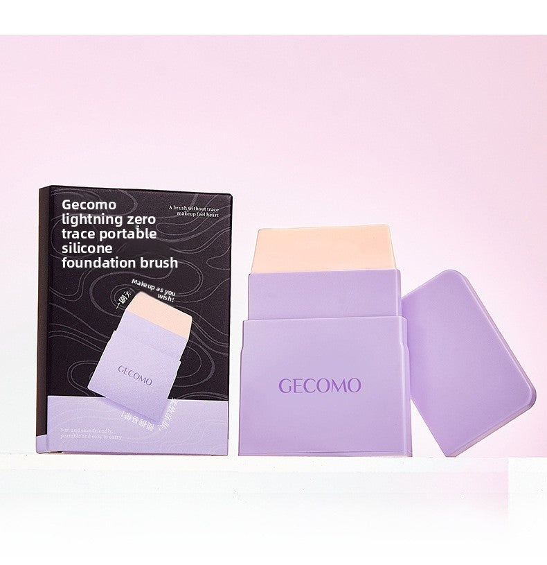 Purple Silica Gel Foundation Brush, 1 Piece Makeup Tool For Smooth And Even Application