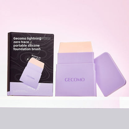 Purple Silica Gel Foundation Brush, 1 Piece Makeup Tool For Smooth And Even Application