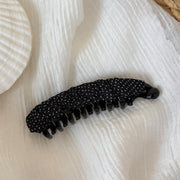 Black Polka Dot Wrap-around Banana Clip