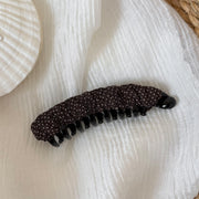 Brown Polka Dot Wrap-around Banana Clip