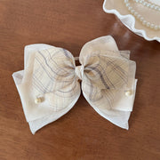 Plaid Ponytail Clip