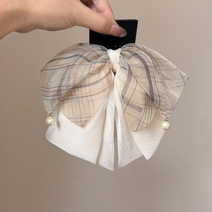 Bow Tie Hair Claws For Women Made Of Gauze, Perfect Hairpin For Summer