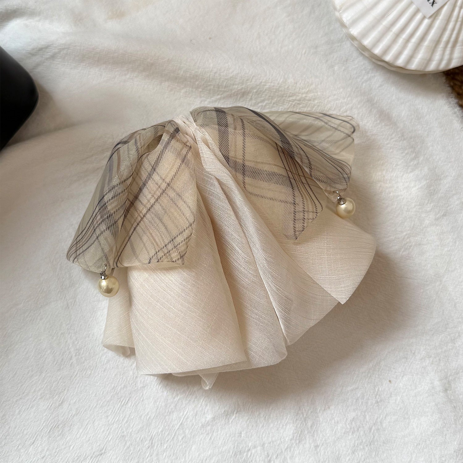 Bow Tie Hair Claws For Women Made Of Gauze, Perfect Hairpin For Summer