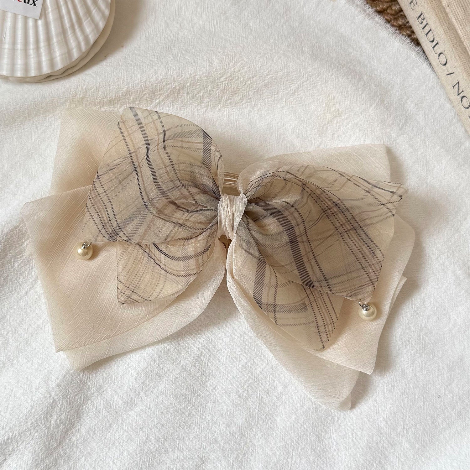 Bow Tie Hair Claws For Women Made Of Gauze, Perfect Hairpin For Summer