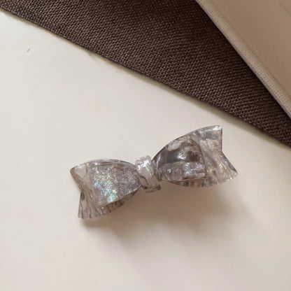 Polka Dots Hairpin In Natural Pink, Made Of Cloth Hair Accessory