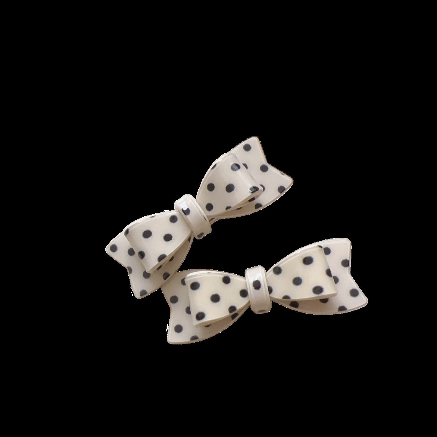 Polka Dots Hairpin In Natural Pink, Made Of Cloth Hair Accessory