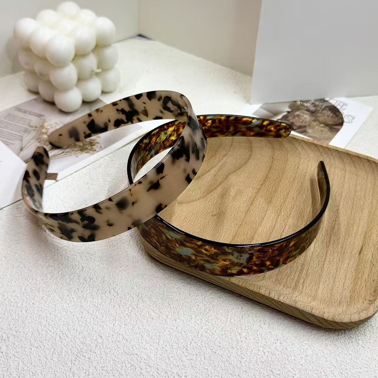 Leopard Print Hair Band For Women Made Of Acetic Acid Sheets, Perfect For Summer