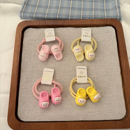 Cute Dog Elastic Hair Tie For Women, Made Of Plastic, In Natural Pink, Perfect For Summer