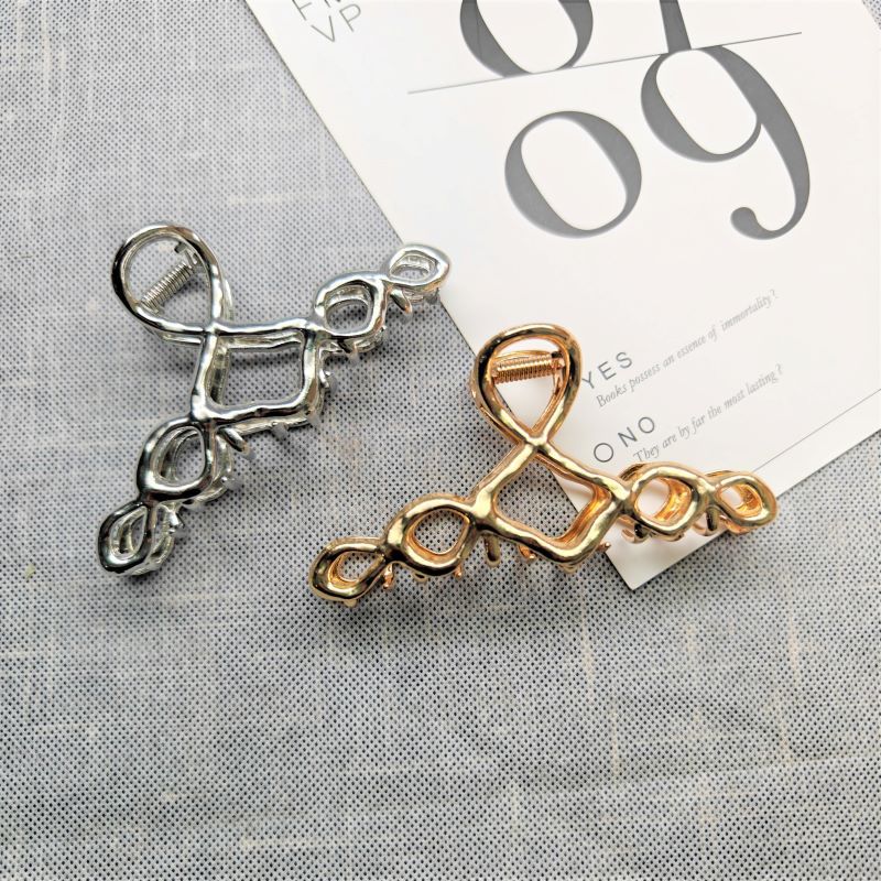 Shark Simple Style Hair Claws For Women In Silver, Made Of Durable Zinc Alloy Hairpin