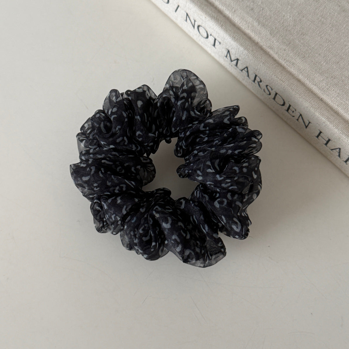 Leopard Print Scrunchie For Women, Made Of Soft Gauze, Perfect Summer Hair Accessory