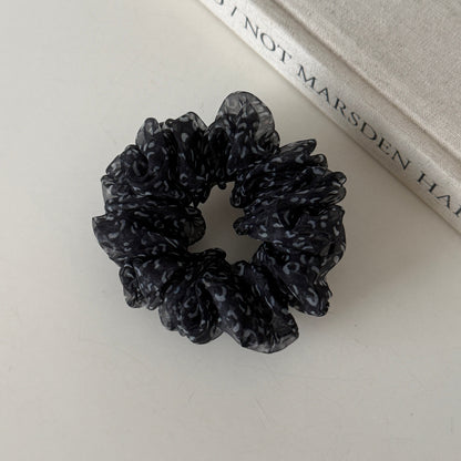 Leopard Print Scrunchie For Women, Made Of Soft Gauze, Perfect Summer Hair Accessory