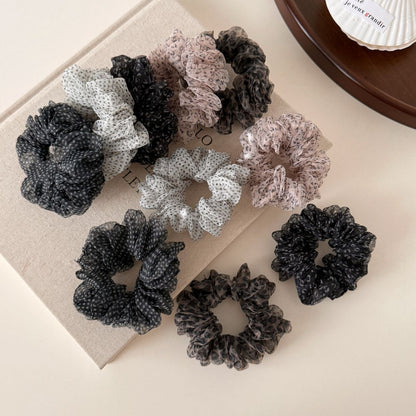 Leopard Print Scrunchie For Women, Made Of Soft Gauze, Perfect Summer Hair Accessory