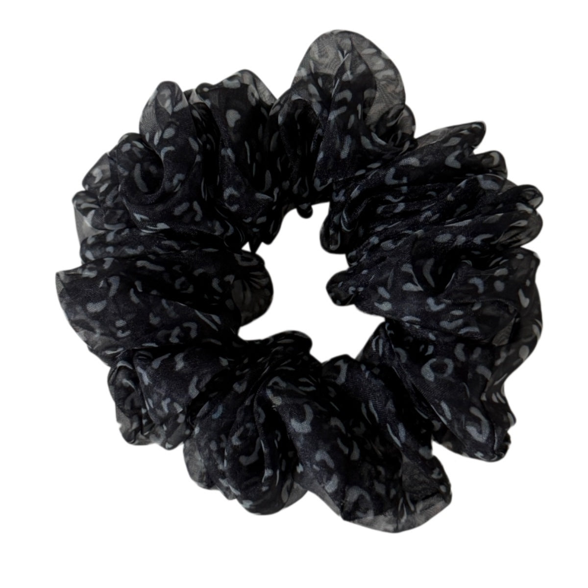 Leopard Print Scrunchie For Women, Made Of Soft Gauze, Perfect Summer Hair Accessory