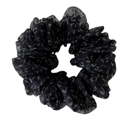 Leopard Print Scrunchie For Women, Made Of Soft Gauze, Perfect Summer Hair Accessory