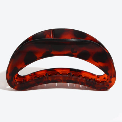 French Style Moon Hair Claw For Women In Dark Black, Perfect Hairpin Accessory For Winter