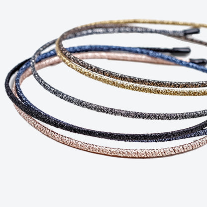 Geometric Simple Style Hair Band For Women In Gold, Cloth Material, Perfect For Summer