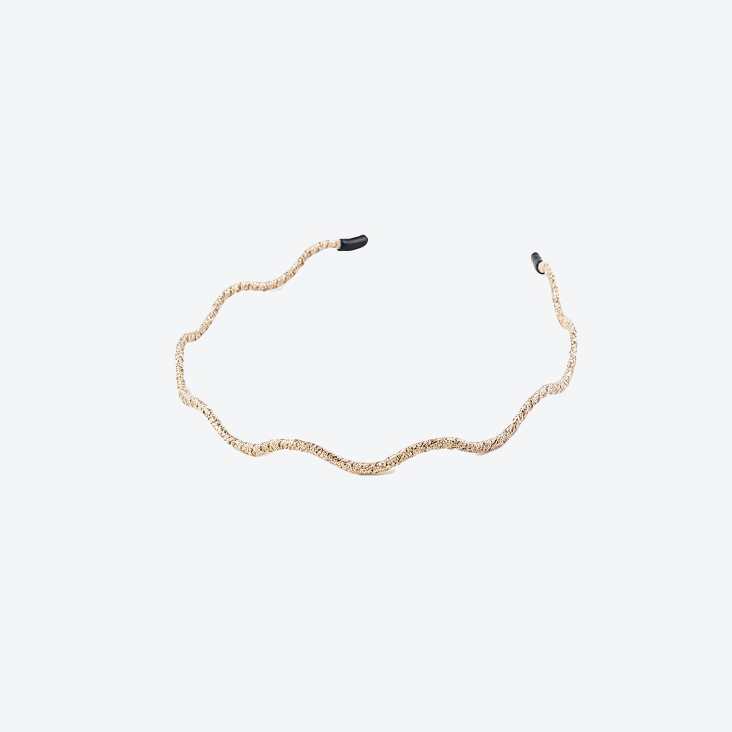 Waves Simple Style Hair Band For Women In Gold Cloth Material Hair Accessory