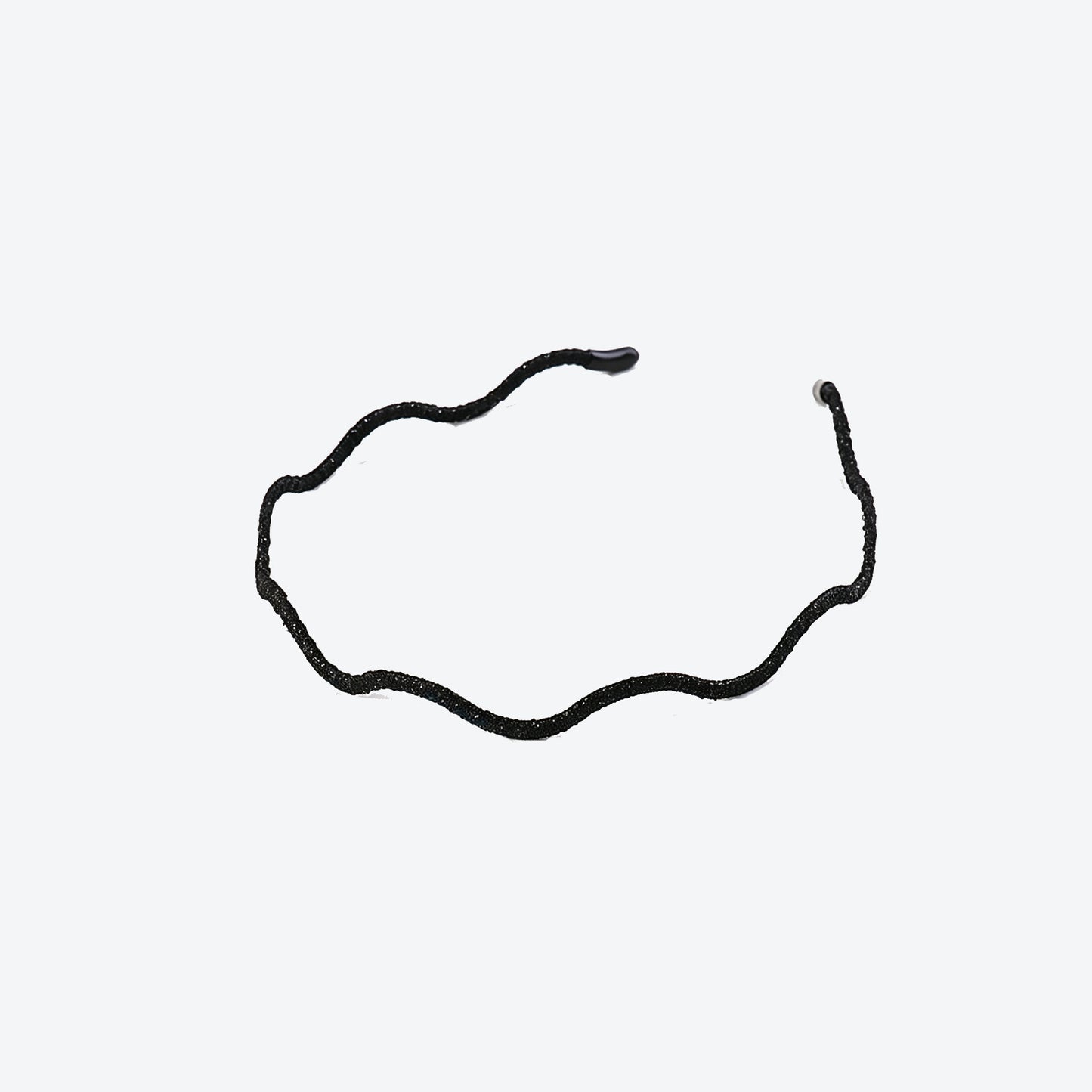 Waves Simple Style Hair Band For Women In Gold Cloth Material Hair Accessory