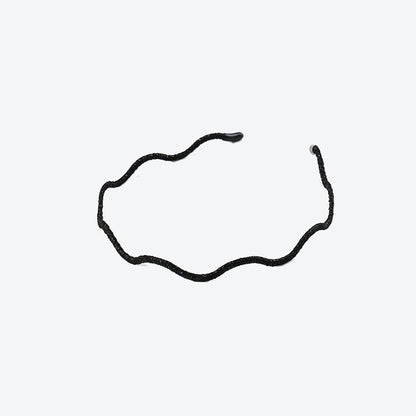 Waves Simple Style Hair Band For Women In Gold Cloth Material Hair Accessory