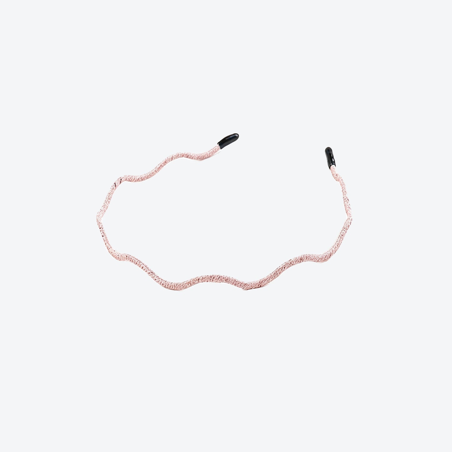 Waves Simple Style Hair Band For Women In Gold Cloth Material Hair Accessory