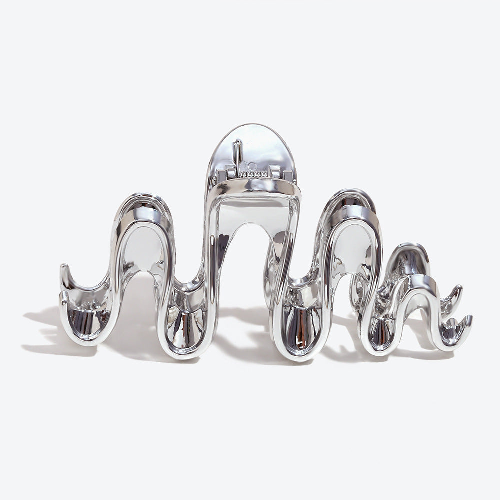 S Shape Hair Claws For Women In , Silver Hairpin Accessory