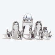 Imitation Metal Silver Wavy S-Shaped Curve Claw Clip Shark Clip