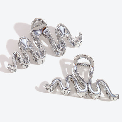 S Shape Hair Claws For Women In , Silver Hairpin Accessory