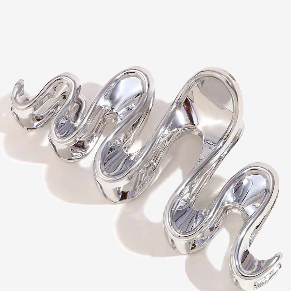 S Shape Hair Claws For Women In , Silver Hairpin Accessory