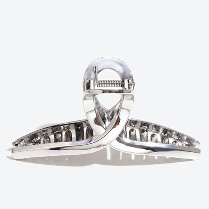 Heart Shape Hair Claws For Women In Silver, Perfect Hairpin Accessory For Summer