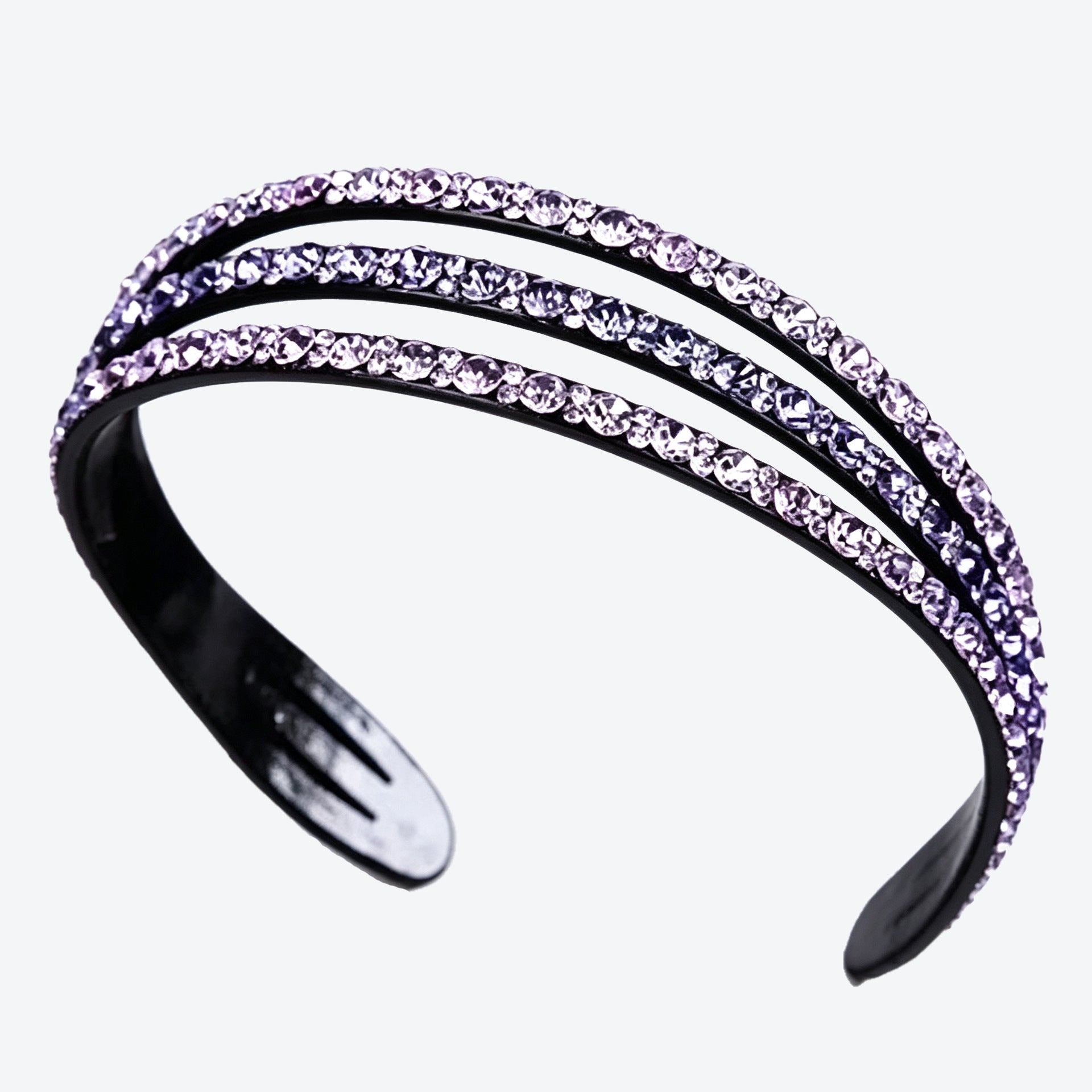 Sparkly Purple Spa Headband For Women With Rhinestones, Stylish Commute Hair Accessory