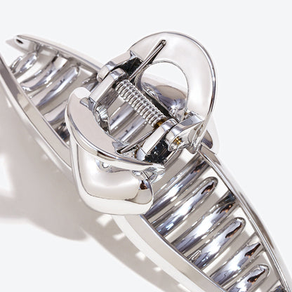 Heart Shape Hair Claws For Women In Silver, Perfect Hairpin Accessory For Summer
