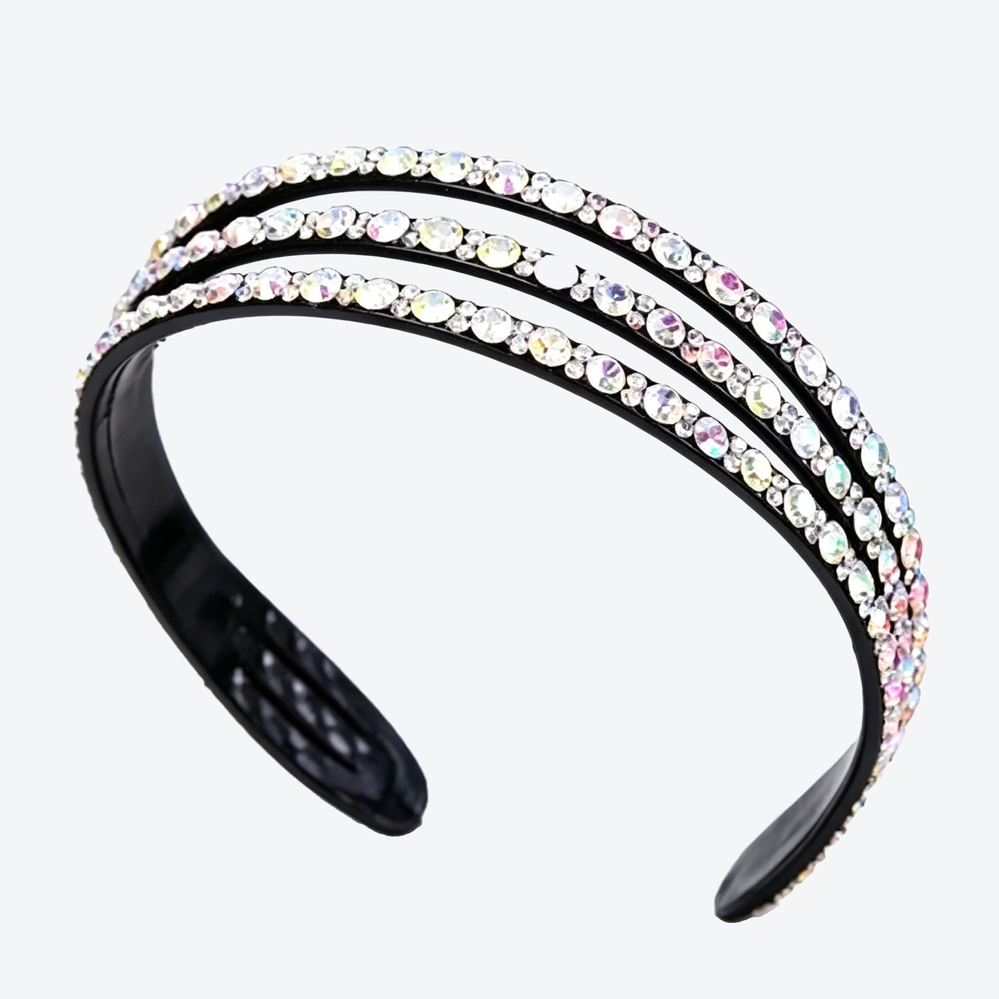 Sparkly Purple Spa Headband For Women With Rhinestones, Stylish Commute Hair Accessory