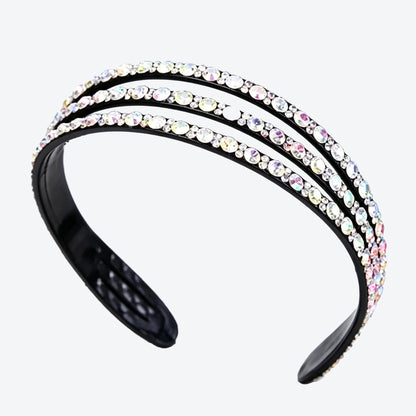 Sparkly Purple Spa Headband For Women With Rhinestones, Stylish Commute Hair Accessory