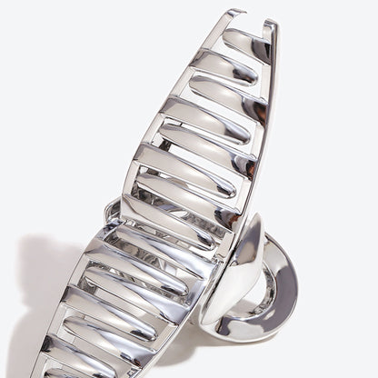 Heart Shape Hair Claws For Women In Silver, Perfect Hairpin Accessory For Summer