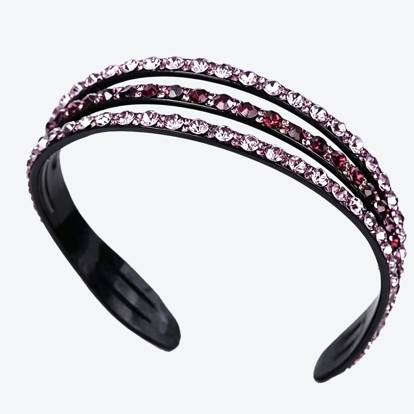 Sparkly Purple Spa Headband For Women With Rhinestones, Stylish Commute Hair Accessory
