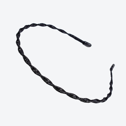Waves Simple Style Hair Band For Women In Gold Fabric Material
