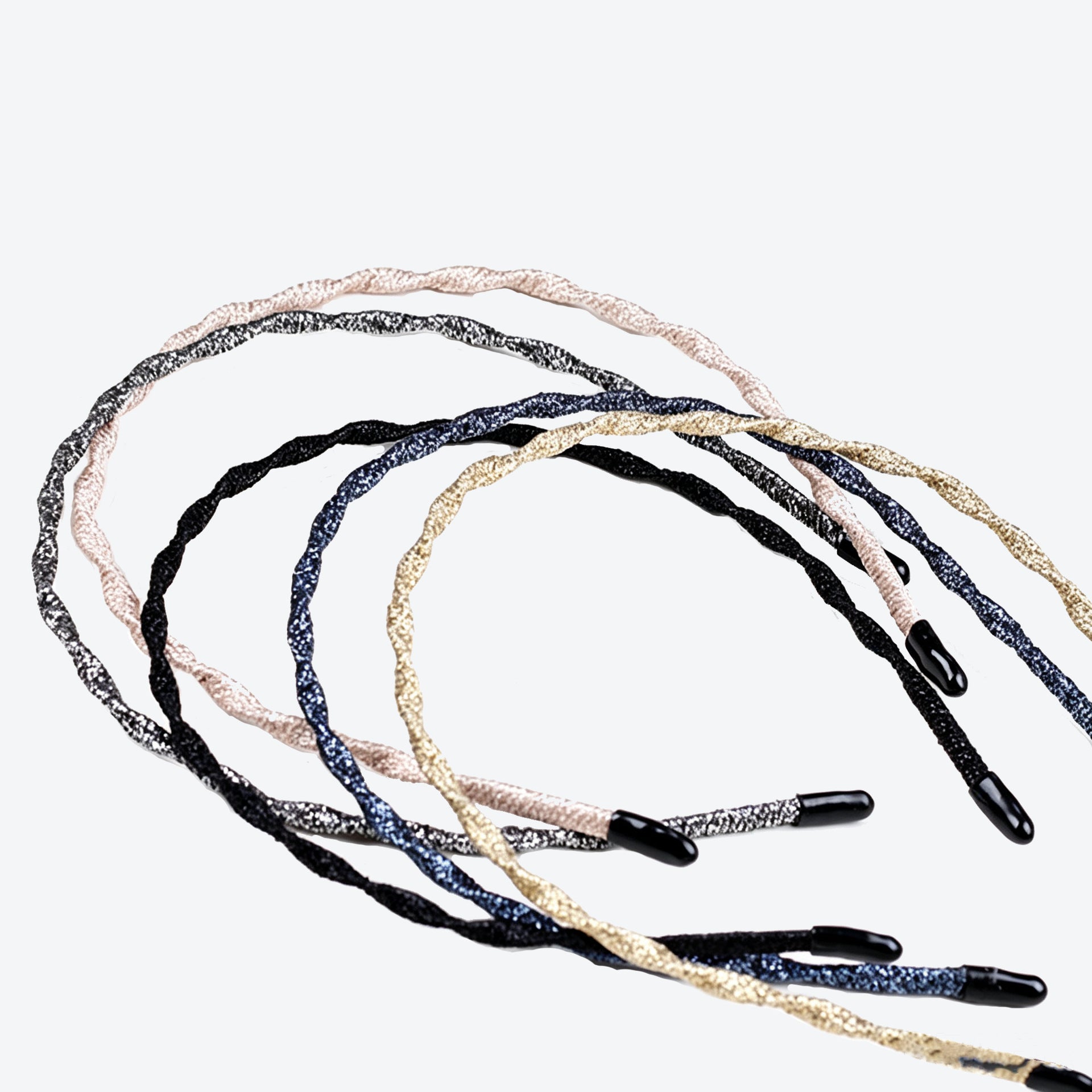 Waves Simple Style Hair Band For Women In Gold Fabric Material