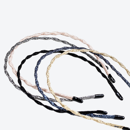 Waves Simple Style Hair Band For Women In Gold Fabric Material