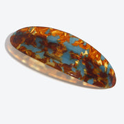 Simple and Elegant Acetate Geometric Oval Hair Clip - Tea Green