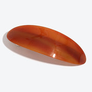 Simple and Elegant Acetate Geometric Oval Hair Clip - Caramel Color