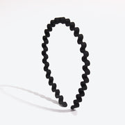 Simple Wavy Headband, Practical for Travel, Hair-pressing Headband for Washing Hair - Black
