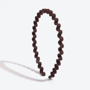 Simple Wavy Headband, Practical for Travel, Hair-pressing Headband for Washing Hair - Dark Brown